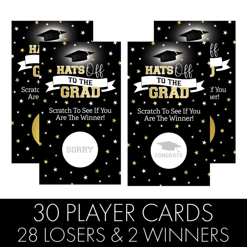DISTINCTIVS Scratch Off Graduation Party Game, Graduation Games for Parties 2026, 30 Cards - Image 3